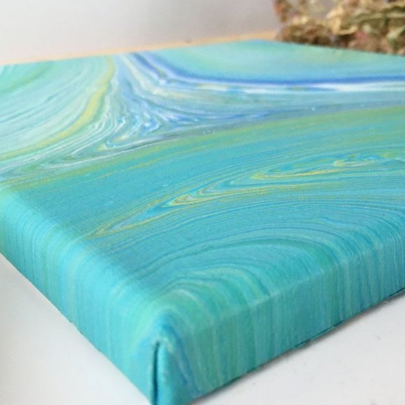 Original acrylic painting / Fluid wall art - Small - Picture 4 of 5